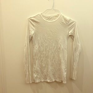 Everlane Pima White Long Sleeve Tee